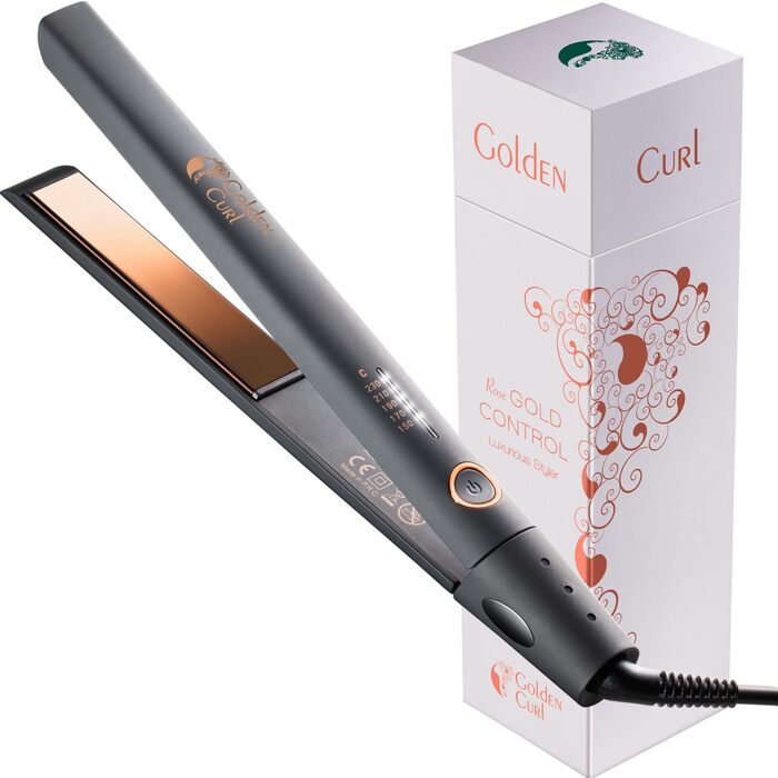 Стайлер 2 в 1 для випрямлення та завивки волосся, випрямляч і плойка Rose Gold Control, ширина пластин 3.5 см