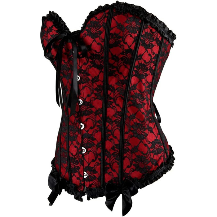Корсетна корсаж Grebrafan для жінок (48-50, червоний)
