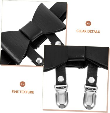 DEARMAMY Петля на ногу, жіночий носовий бандаж, панчошні стрічки, підтяжки для штанів, кліпси для панчіх, ремінь (Чорний, 18.00X10.50X1.00CM)