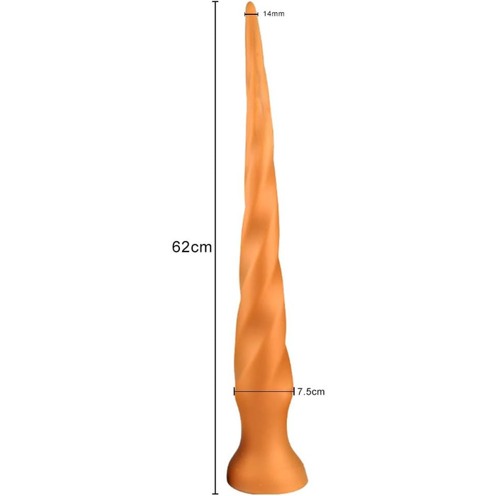 Анальний плаг Roluck для чоловіків, 54 см, з м'якого силікону, з присоском для масажу простати та анального оргазму, розширювач (XL(62 см))