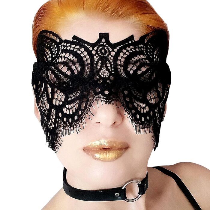Чорна мереживна маска для жінок з блакитними стразами – венеціанська маска для маскарату, карнавалу, Хелловіну, вечірки, Фашинг, бал, ручна робота, елегантна маска для очей (Чорний (без стразів))