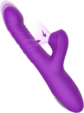 Вібратор Rabbit для жінок: масаж клітора та G-точки, 10 режимів, фіолетовий