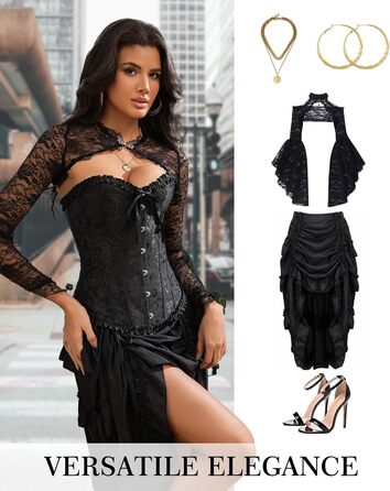 Корсет для жінок - бюстгальтер-корсет, чорний, розмір L