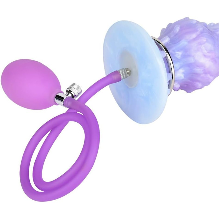 Надувний дилдо Овопозитор з 5 яйцями, силікон. Іграшки для дорослих, анальні, G-spot, для пар. Синій.