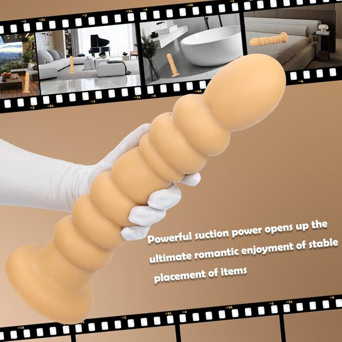 Анальний масажер Yasexx Giant з присоскою та стимулятором G-точки. Великий анальний дилатор для чоловіків та жінок