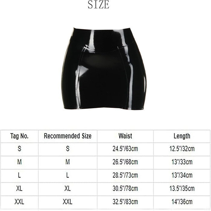 Латексна спідниця-міні для жінок, чорна, з блискавкою, для косплею, стріп-клубу та костюмів