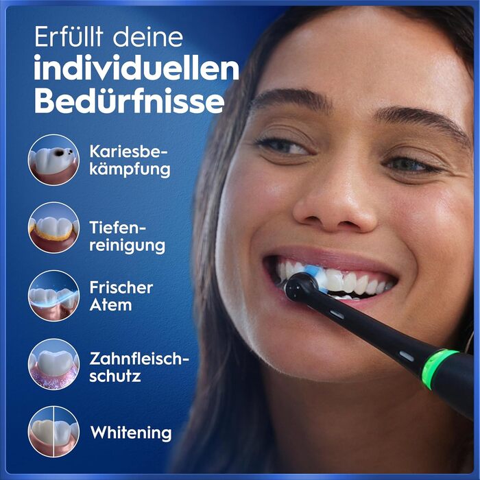 Електрична зубна щітка Oral-B iO Series 5 Matt Black: 5 режимів чищення, насадка та дорожній футляр, чорна