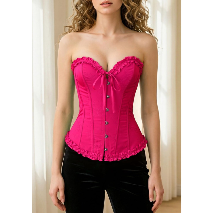 Корсет KUOSE Daen для повного бюсту, корсет для живота, топ великих розмірів, чорний, зелений (L, Рожевий)