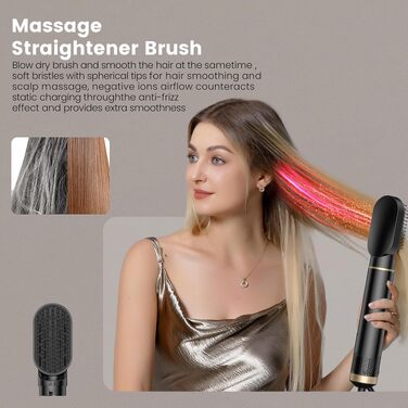 Мультистайлер для волосся 5 в 1 Haarstyler 1000W: фен-щітка, гофре, вирівнювач та насадки для завивки, білий
