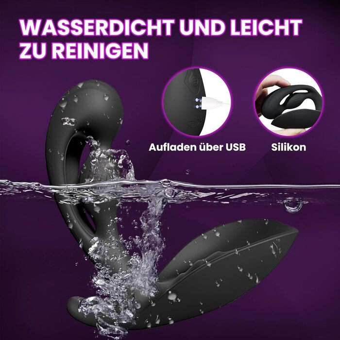 Анальний вібратор для чоловіків PINTLE з пультом керування: 10 режимів вібрації, масажер яєчок