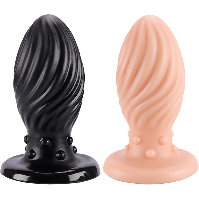 Анальний вібратор AMZABEE з спіральною масажною текстурою 