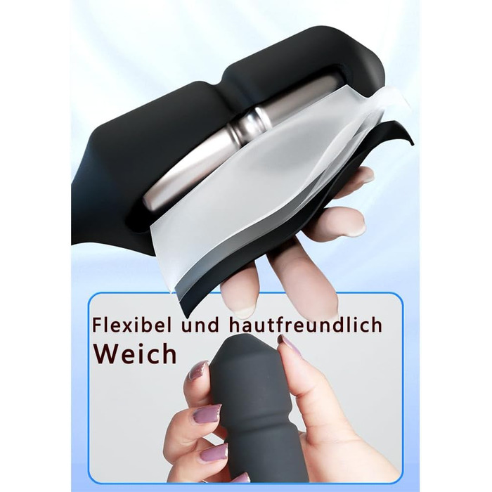 Вібратор для анального секса Seckoe з 10 режимами вібрації, пультом дистанційного керування, тихий (40dB), для чоловіків, жінок, пар