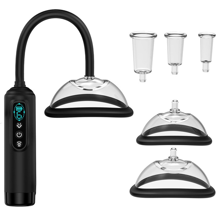 Електричний масажер клітора з вакуумною помпою для жінок та пар