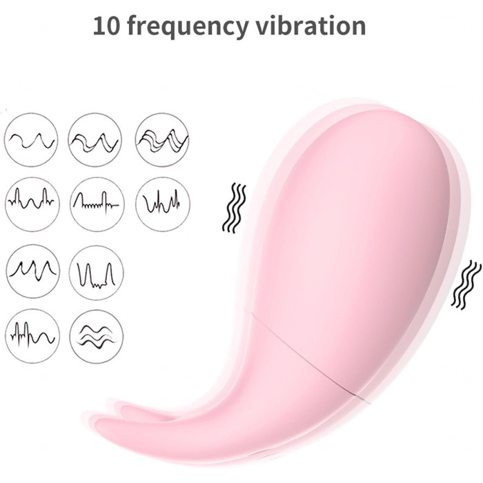 Вібратор з дистанційним керуванням через додаток, 10 режимів вібрації для жінок, портативний G-spot вібратор для пар, рожевий