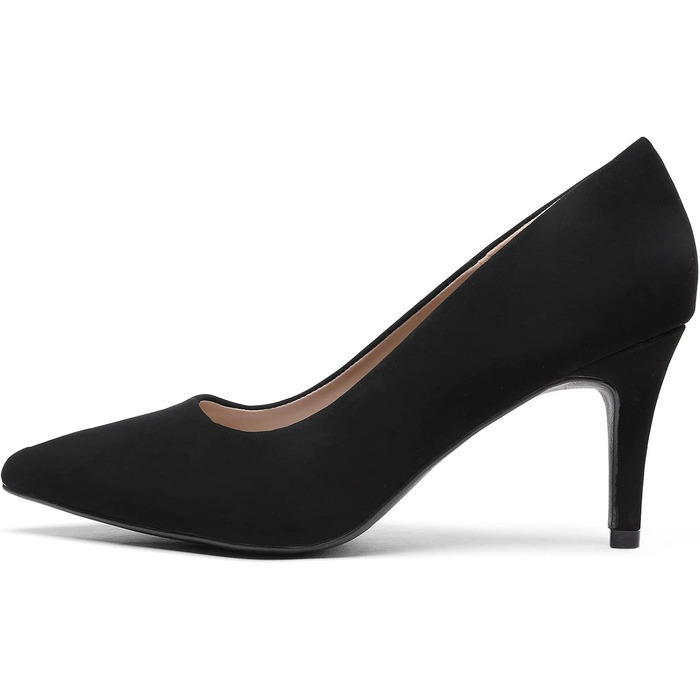 Жіночі класичні модні туфлі-човники DREAM PAIRS, чорний нубук, розмір 40.5 EU