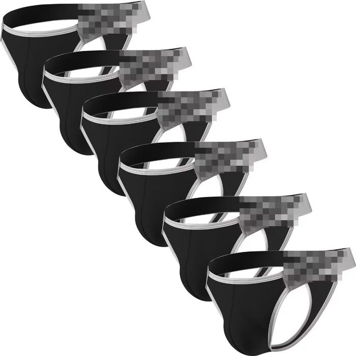 Чоловіча спідня білизна Faringoto: Танга, G-стрінг, Jockstrap, Slips Homme (Чорний, S)