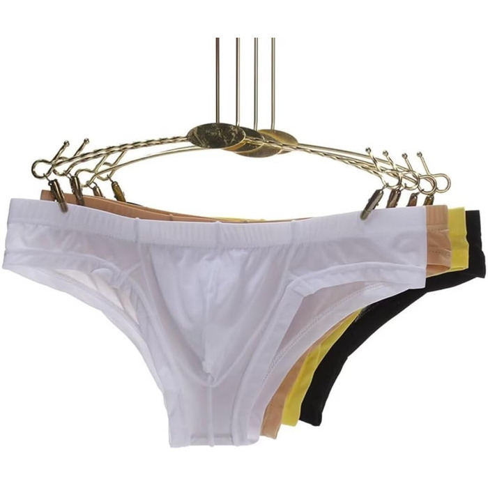 Труси чоловічі Faringoto Ice Silk, прозорі, низька талія, дихаючі (XL, червоний)