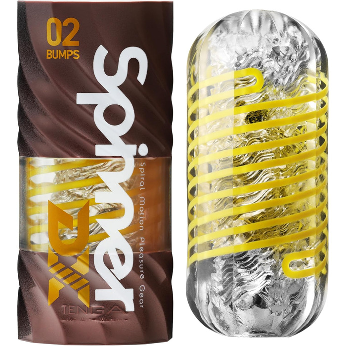 TENGA SPINNER DX 01 Drops - Мастурбатор для чоловіків. Реалістичний секс-іграшка з щільною структурою, для індивідуального задоволення. В комплекті зразки лосьйону (колір коричневий)
