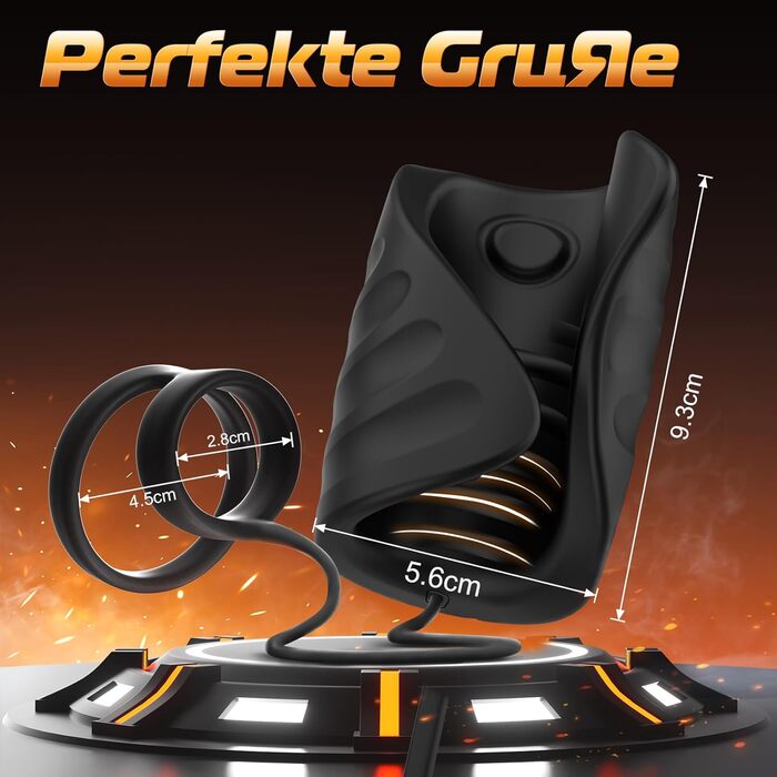 Мастубатор для пар з 9 вібраціями та APP-керуванням, преміум якість, чорний