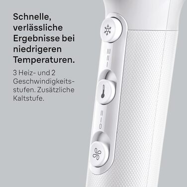 Фен для волосся Braun HD4.2 з дифузором та вузьким соплом, технологія Super IONTEC, 2100 Вт, 3 режими температури та швидкості, чорно-сірий (BRHD210E)