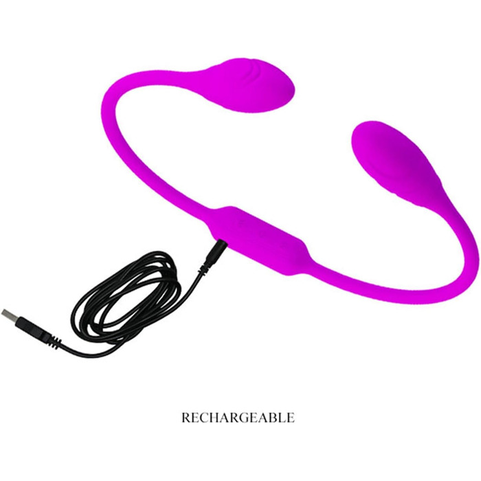 Вібраційний яйцеподібний масажер для жінок з 12 режимами вібрації - двійний мотор, стимулятор клітора, тихий та потужний