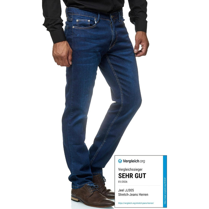 Чоловічі джинси JEEL Regular Fit, прямий крій, темно-сині (navy), розмір 34W / 32L