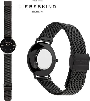 Жіночий наручний годинник Liebeskind Berlin LT-0156-MQ IP Black чорний