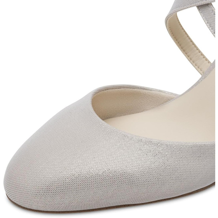 Жіночі туфлі-човники Tamaris Platinum Glam, текстильні, колір платиновий, розмір 39 EU