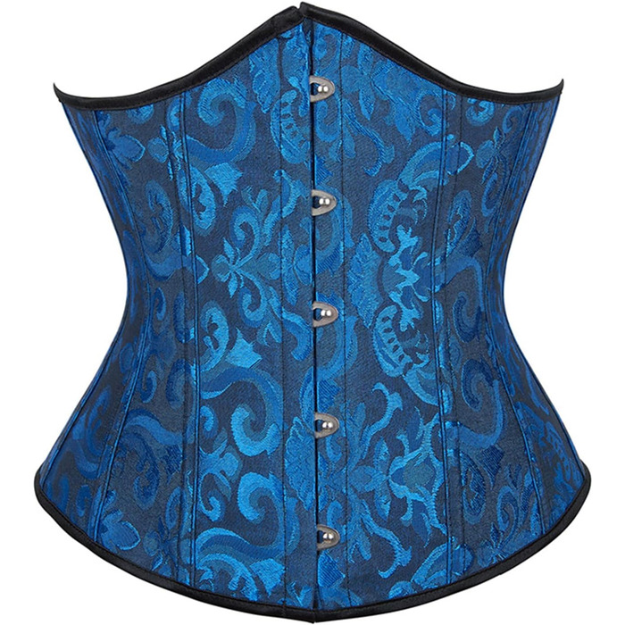 Корсет Sxybox для під грудьми, шнурування, корсаж, бюстгальтер, XXL, темно-синій - ідеально для Хелловіну та карнавалу