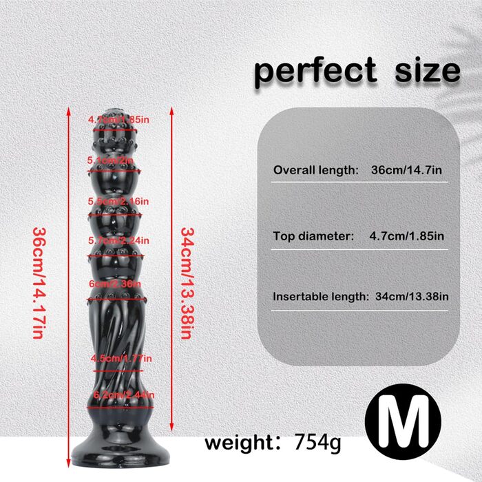 Масажер для простати з присоскою Yasexx Super ong Butt Pug - секс-іграшка для чоловіків та жінок