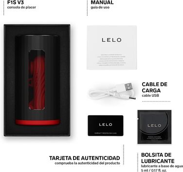 LELO F1S V3 Lustkonsole: Масажер для чоловіків з Bluetooth, 8 режимів, AI-контроль, синій (червоний)