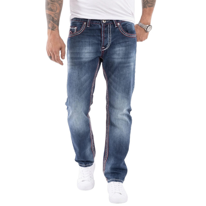 Чоловічі джинси Rock Creek Denim M33 з посиленими швами, темно-сині (42W / 36L, Rc-2272)