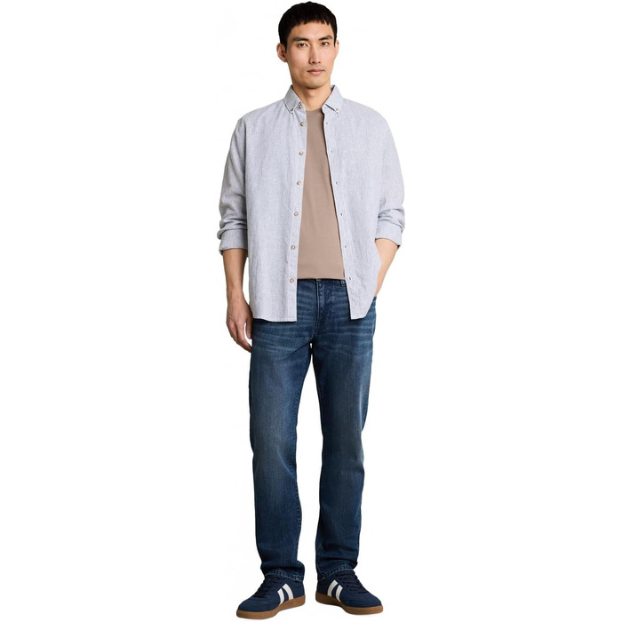 Чоловічі джинси Tom Tailor TTMARVIN Straight з еластичним стрейчем, Mid Stone Bright Blue Denim, 34W / 32L