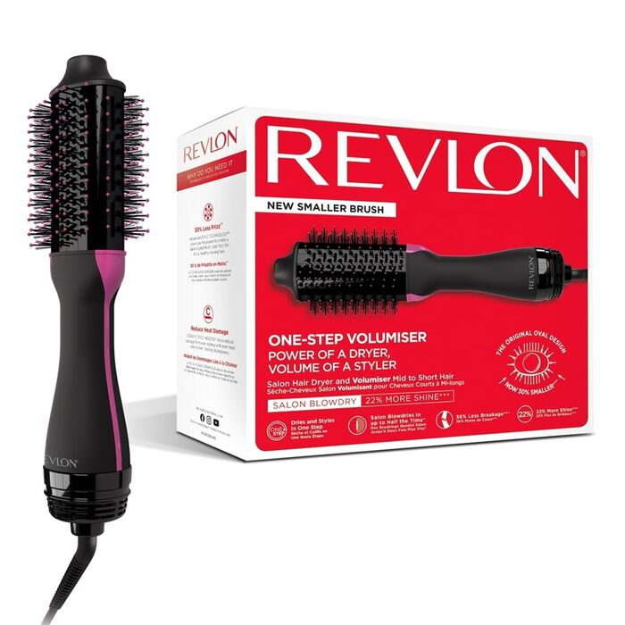 Фен-правитька Revlon Salon One-Step 2-в-1 для короткого та середнього волосся, іонізація та керамічне покриття, RVDR5282UKE, чорний