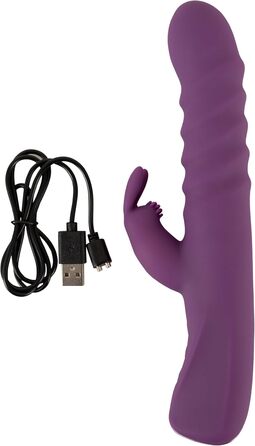 Вібратор для тіла JAVIDA Rabbit Vibe - 10 режимів, стимулятор клітора, 12.8-13.3 см, фіолетовий