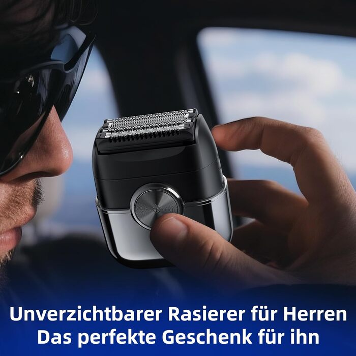 Електробритва для чоловіків Kensen Mini 4D Foil Shaver, водонепроникна портативна бритва для обличчя та бороди, USB-C зарядка, для подорожей