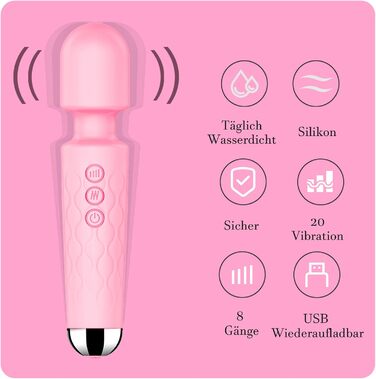 Вібратор дилда для жінок, G-точка, стимуляція клітора, 8 режимів, набір вібраторів, рожевий колір