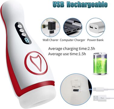 Електричний мастурбатор для чоловіків QgLust з 7 режимами вібрації та 7 режимами всмоктування, з інтегрованою голосовою взаємодією