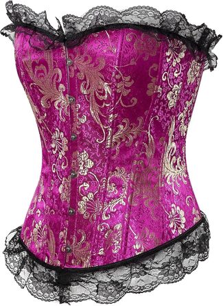 Жіноче корсетне приглушення грудей, корсет-топ, корсетний тренажер талії, жіночий корсет з мереживом, червоний (6XL)