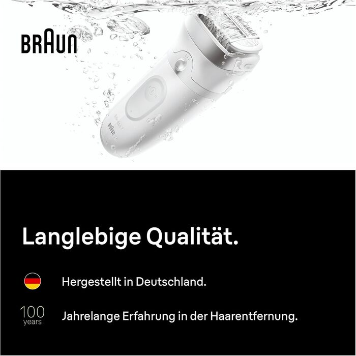 Епілятор Braun Silk-épil 7 7-011 для жінок, сріблястий: водонепроникний, для вологого та сухого використання, з бритвою та набором аксесуарів