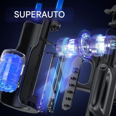 Електричний мастурбатор для чоловіків Leten з тримачем для телефону, подвійними ручками та набором аксесуарів