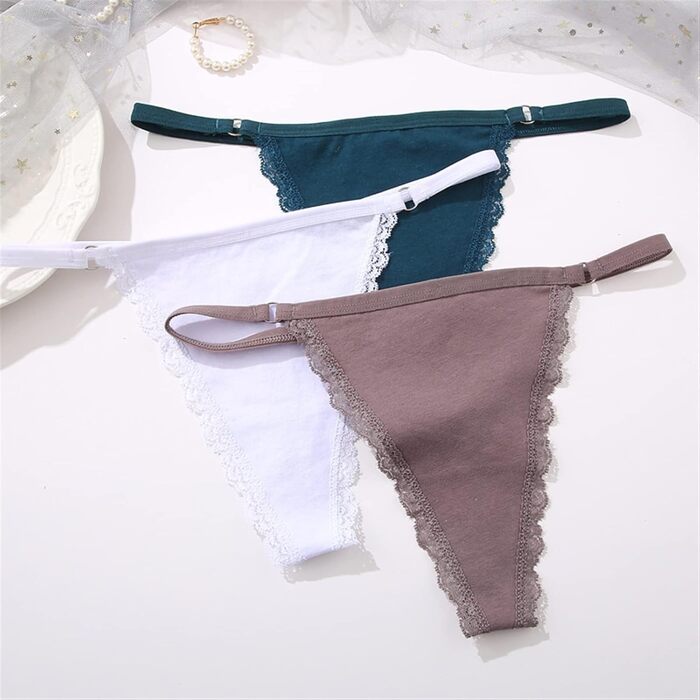 FRINZA Сексуальний комплект бікіні з 2 штук: стрінги з бавовни, низька посадка, для жінок, розмір M, колір Set 18