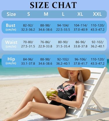 Купальник жіночий з ефектом корекції фігури Monokini V-подібний виріз Push-Up (Рожеві квіти, XL)