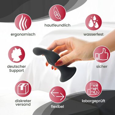 Набір анальних пробок 3 шт. преміум якості з гіпоалергенного силікону для чоловіків та жінок, вібратор для стимуляції, для початківців та досвідчених