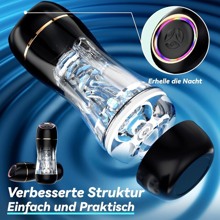 Електричний мастурбатор для чоловіків з 10 рівнями потужності та вібрацією, преміум-якість