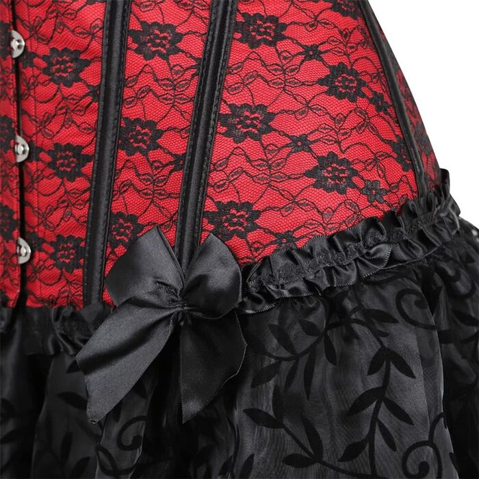 Корсетна корсаж Grebrafan для жінок (48-50, червоний)