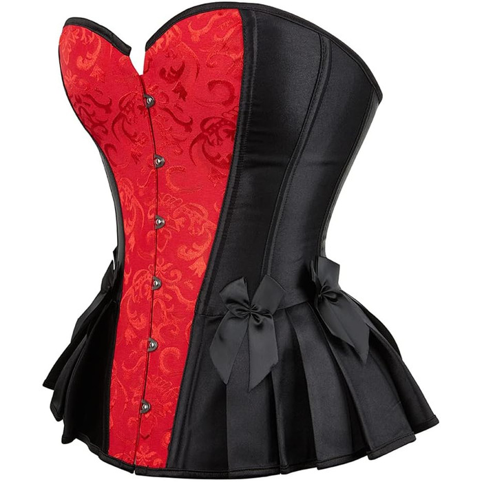 Корсетна гребійка Grebrafan для жінок, готичний стиль, для вечірок, червона (50-52)