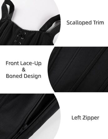 Кокетливий корсет-топ SCARLET DARKNESS: Чорний, стиль Y2K, Ренесанс, Пірат, Готика, Бастіон