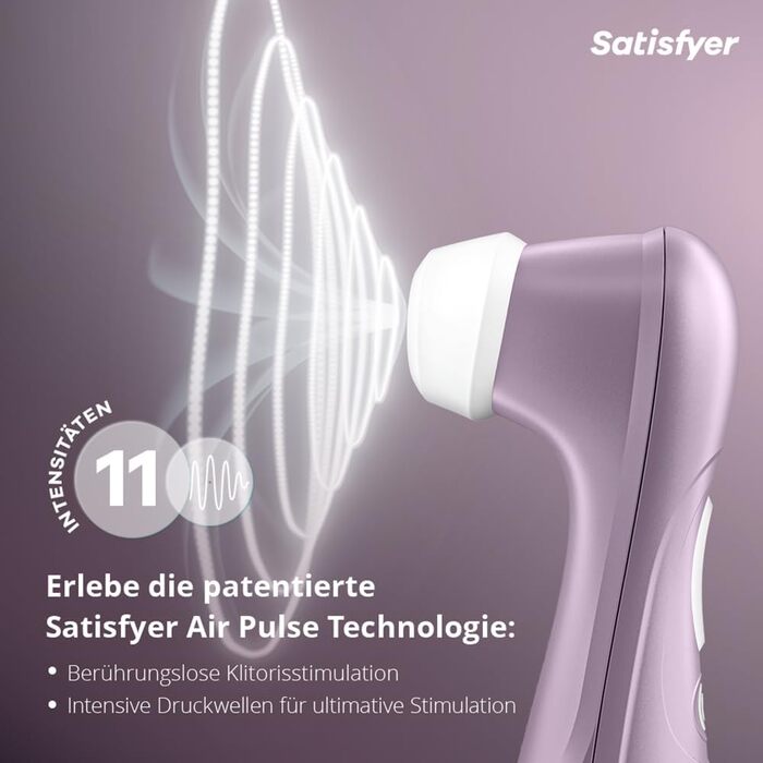 Вібратор клітора Satisfyer Pro 2 | Тиха та потужна стимуляція | Іграшка для дорослих для жінок, фіолетовий колір