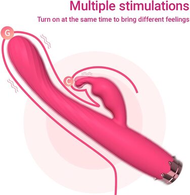 Вібратор Rabbit для жінок, G-spot, 10 режимів, рожевий